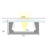 CANALINA ALLUMINIO h 6 CON OPALE LARGO/S Mt 3